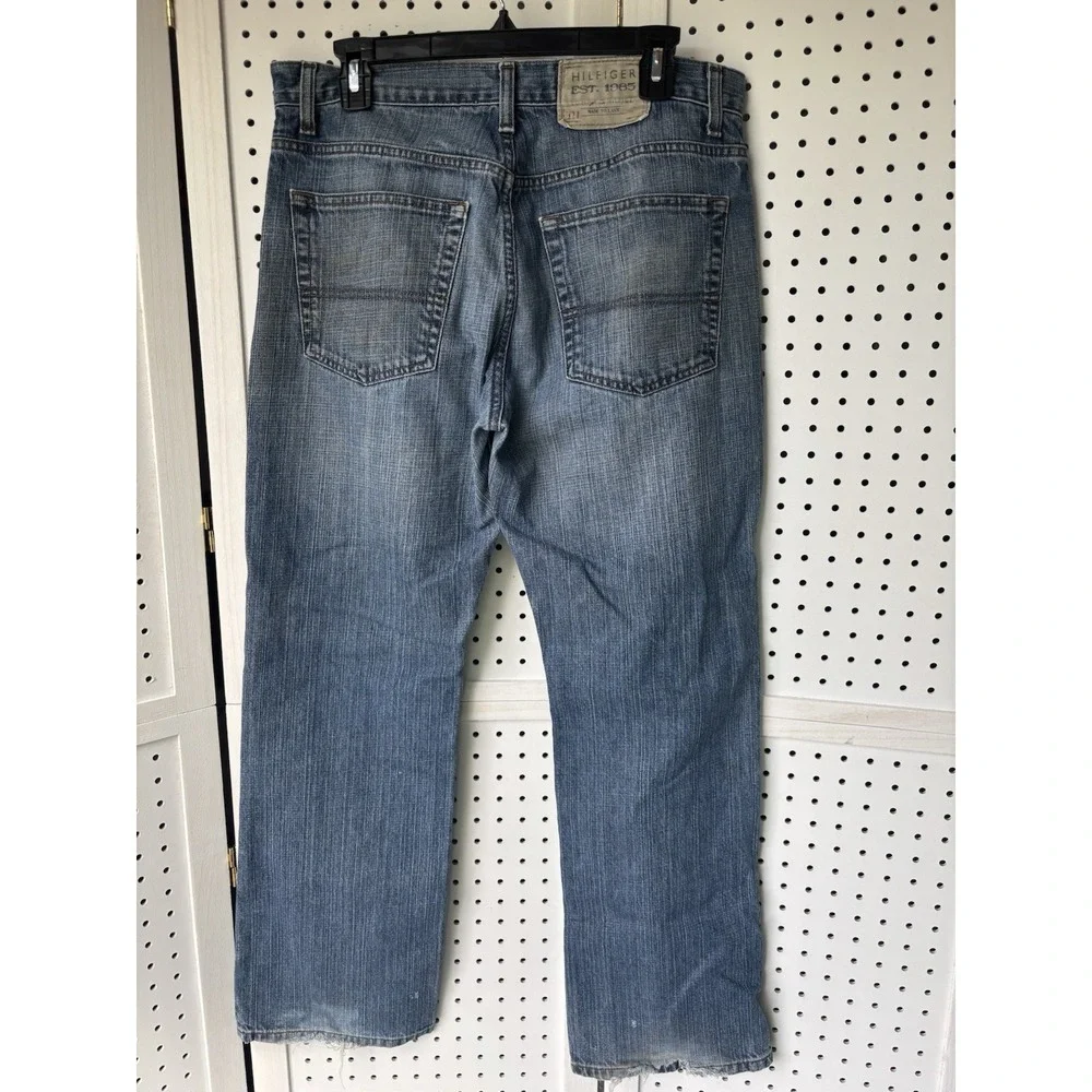 Vintage Tommy Halfiger Denim Jeans Men's 32x30 Bootcut‎ Distressed